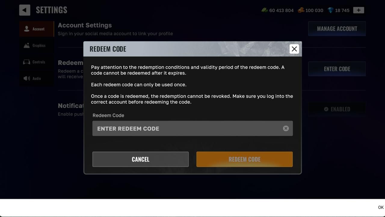 Fenêtre de code de récompense Flex City