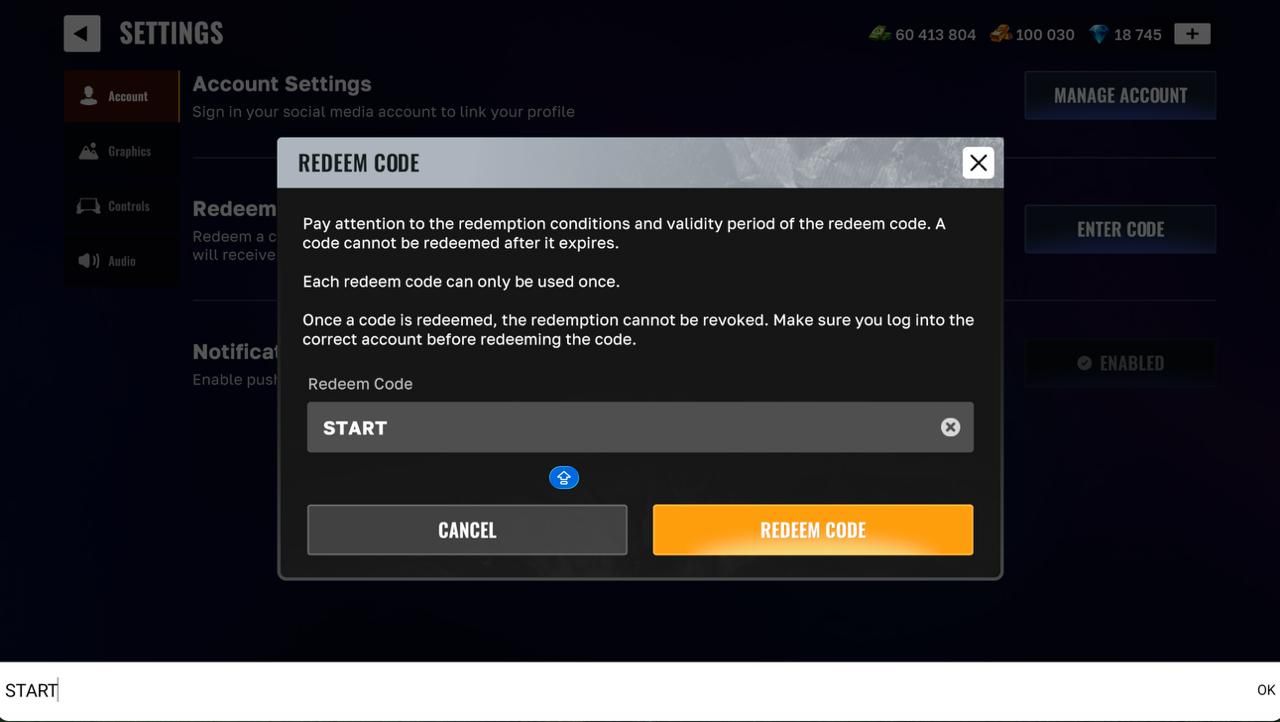 Saisie du code de récompense Flex City